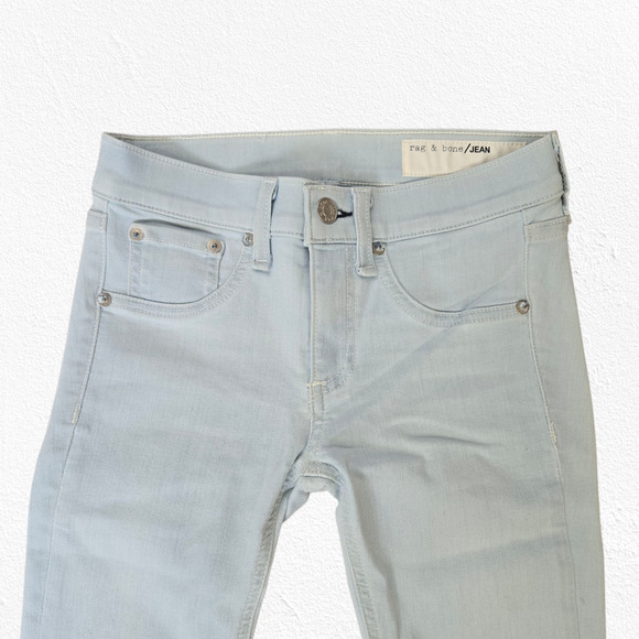 Rag & Bone Fay Light Wash Capri Mid Rise Skinny Jeans Cropped Size 24 USA Made - Picture 4 of 10